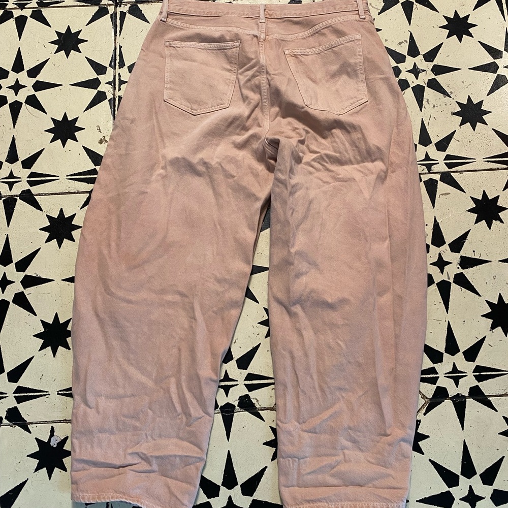 Agolde Peach/light pink Barrel Jeans - Picture 3 of 4